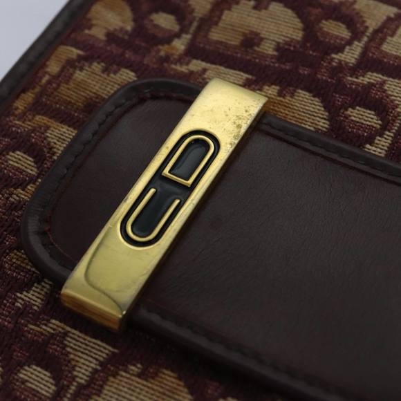 Christian Dior Trotter Canvas Shoulder Bag Red Auth bs16092 - Picture 9 of 16